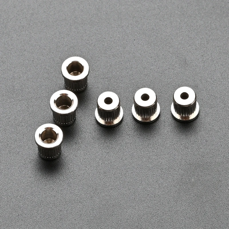 6 Pcs Guitar Ferrules Guitar String Caps Mounting Buckle Through Body Ferrules Electric Guitar Replacement Parts 69HD