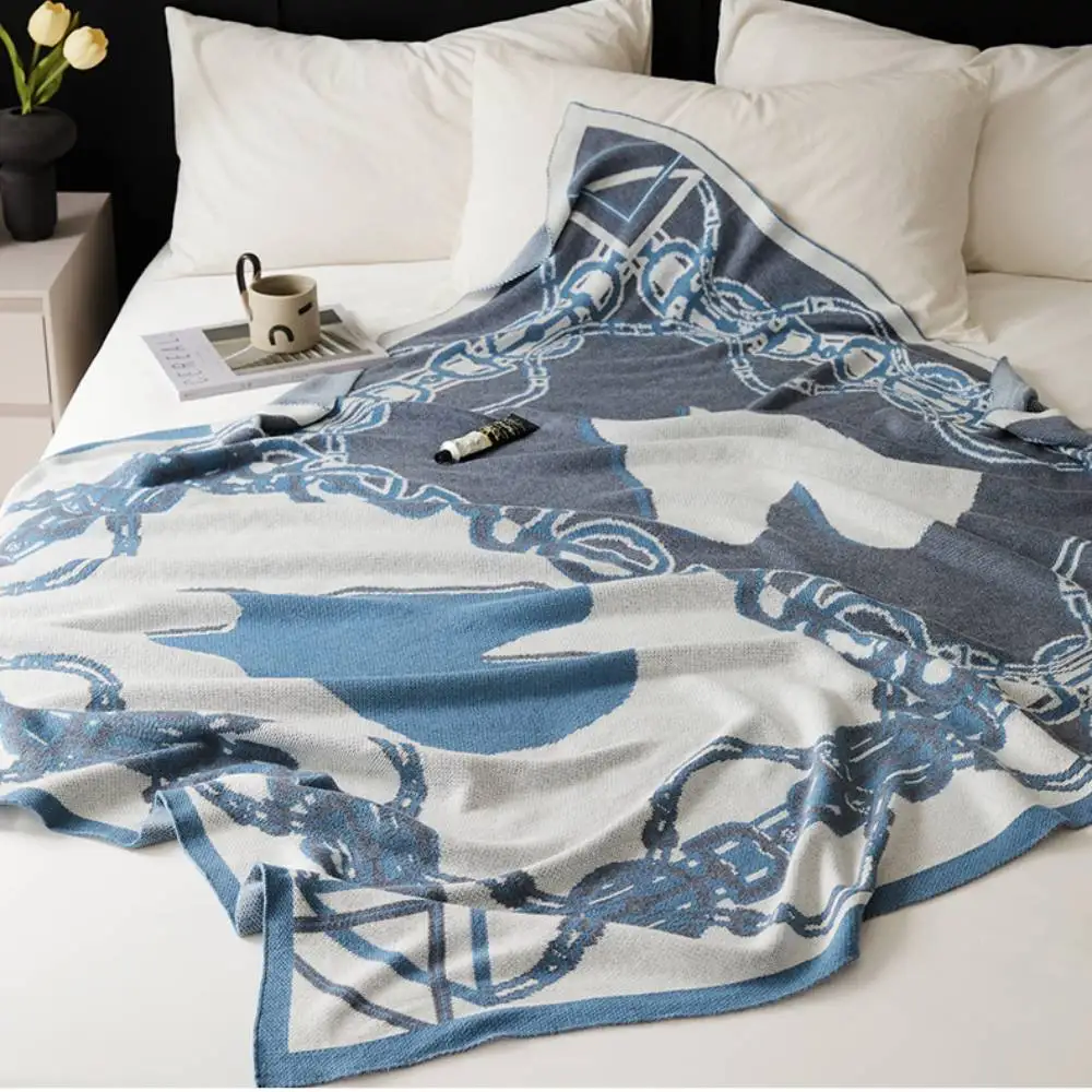 

130x160 Plaid Wool Blend Blanket Super Soft Scarf Shawl Winter Warm Luxury Plush Knitted Sofa Bed Fleece Blanket Birthday Gift