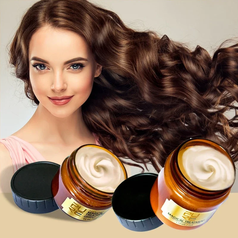 

2pcs All Hair Types Keratin Hair & Scalp Treatment Magical Treatment Mask 5 Seconds Repairs Damage Restore Soft Hair