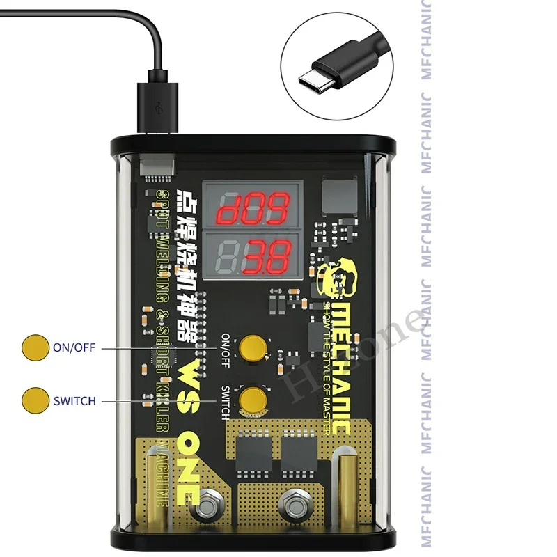 Imagem -04 - Mecânico ws One Soldador Portátil Spot Kit de Detecção de Queimadura Soldagem a Bateria e Placa Mãe Ferramentas de Detecção de Curto Circuito em 1