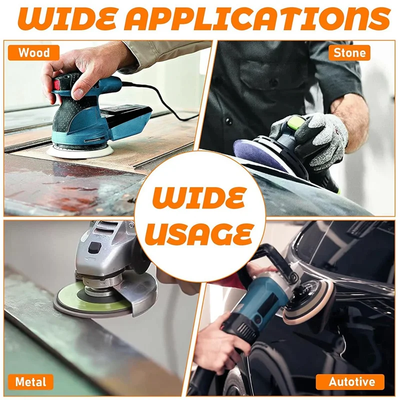 A44U 50 قطعة 6 بوصة خطاف وحلقة من ورق الصنفرة الرطب والجاف، 1000/1500/2000/3000/5000 أقراص الصنفرة من كربيد السيليكون