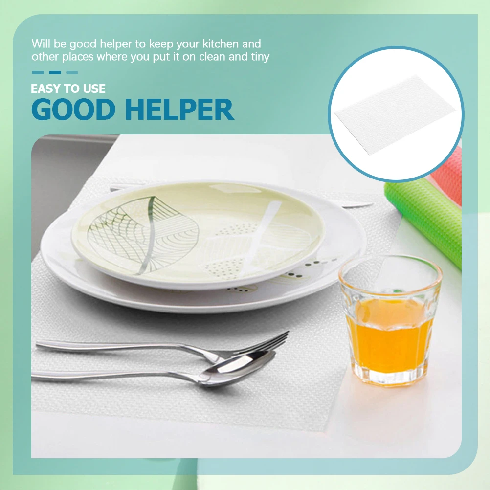 

16pcs Ice Mat For Kitchen Cabinet Drawer Shelf Liner Cuttable Waterproof Non-Slip Eva Refrigerator Mats Fridge Liners Storage