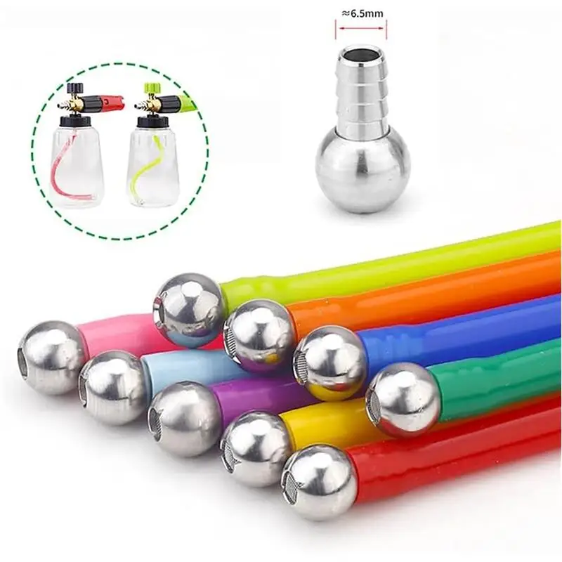 

24-сантиметровая пенная насадка-шланг из мягкого силикона с цветными элементами и фильтром из нержавеющей стали с гравитационным шариком