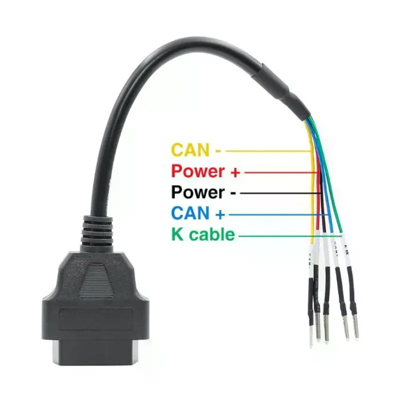 Car OBD2 Diagnostic Adapter 16Pin Extension Cable Jumper Connector CAN +- K Line Auto OBD Interface Extension Tool