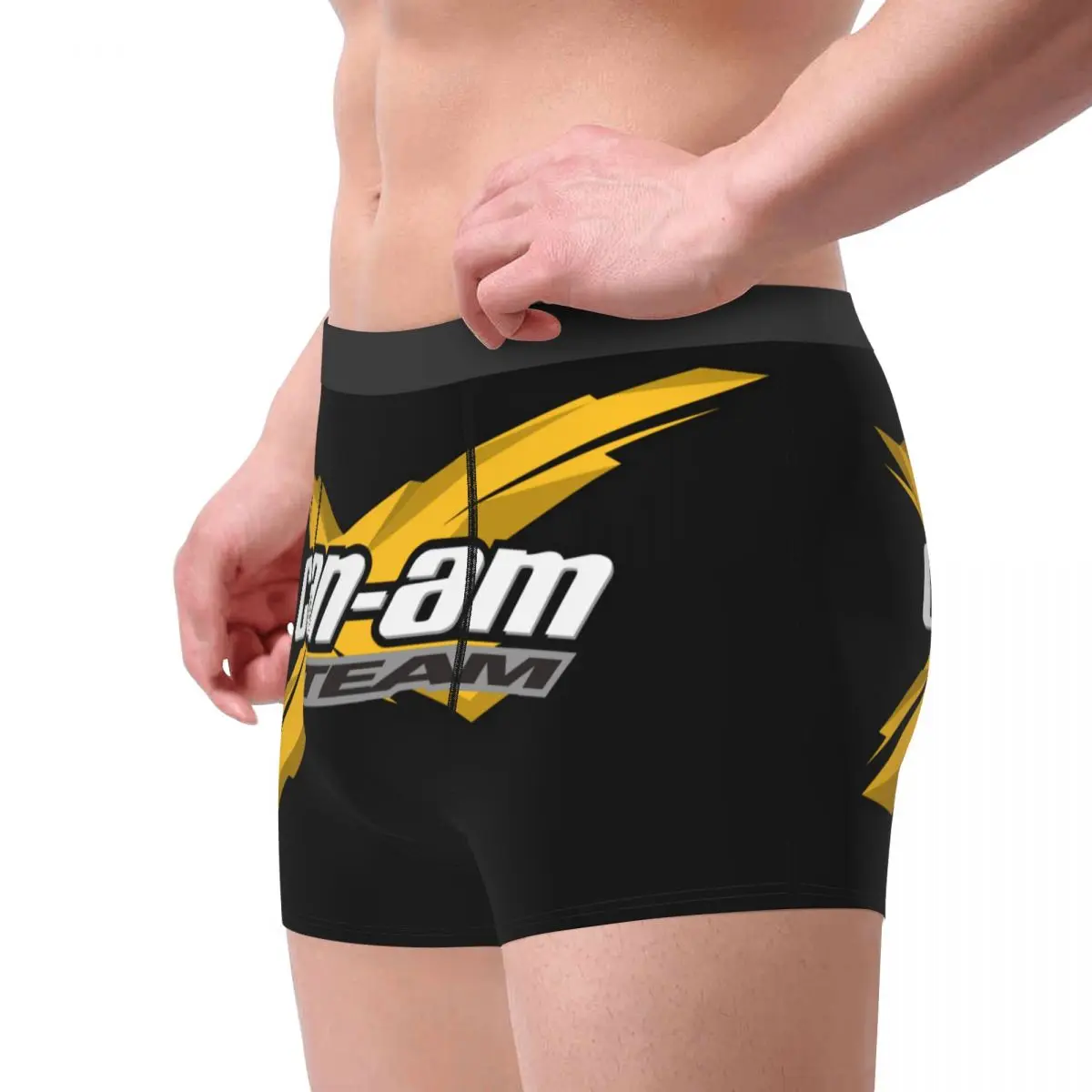 Homens engraçados podem ser boxers shorts, calcinha respirável, cuecas BRP, cuecas motocicleta, roupa interior