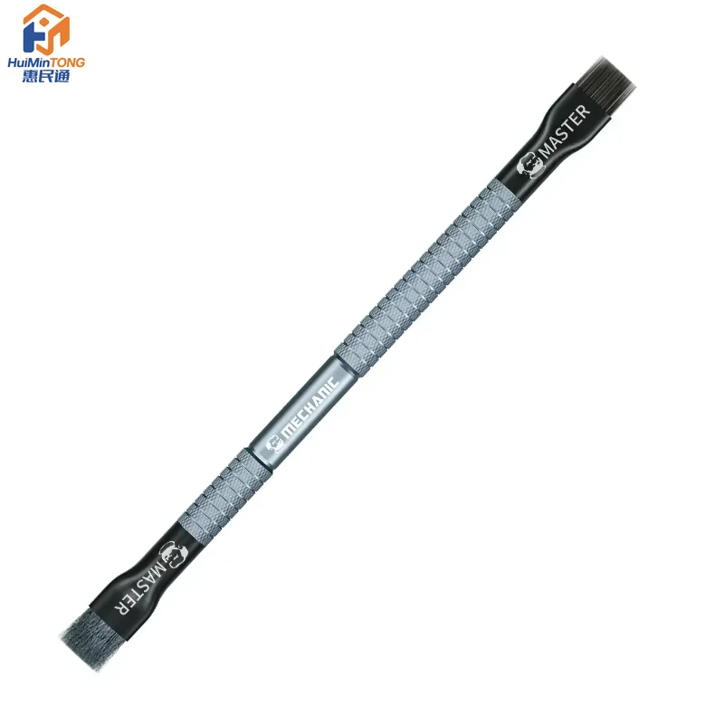 Mechanic Motherboard Chip Glue Removal IC Cleaning Steel Double Head Brush for PCB CPU Clean Dust BGA Repair Soldering Brush