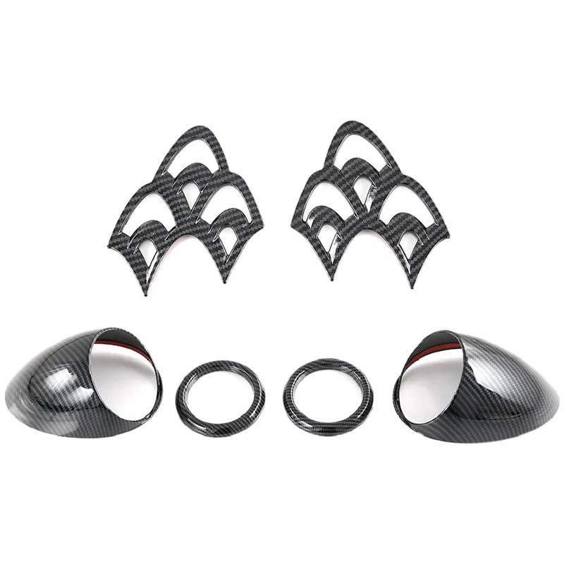 

NEW-Car Carbon Fiber Style Air Vent Outlet Cover Replacement Dashboard Trim Bezel Frame Sticker For BYD Dolphin Atto1 EA1 2022 2