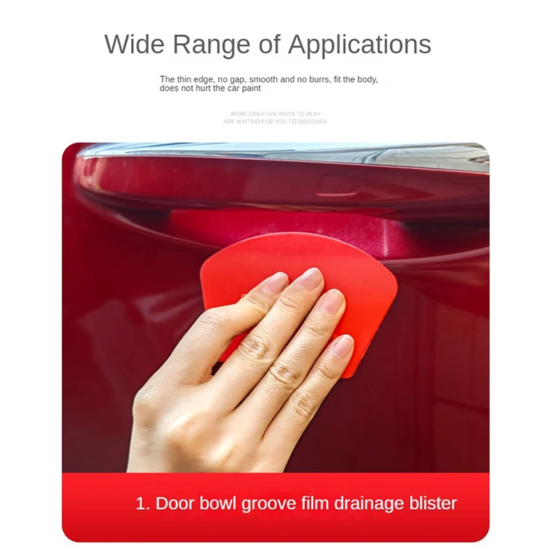 Fan-shaped Vinyl Installation Tools Edge Close Trim Squeegee Window Film Tint Scraper Car Wrapping Foil Sticker Applying Tools