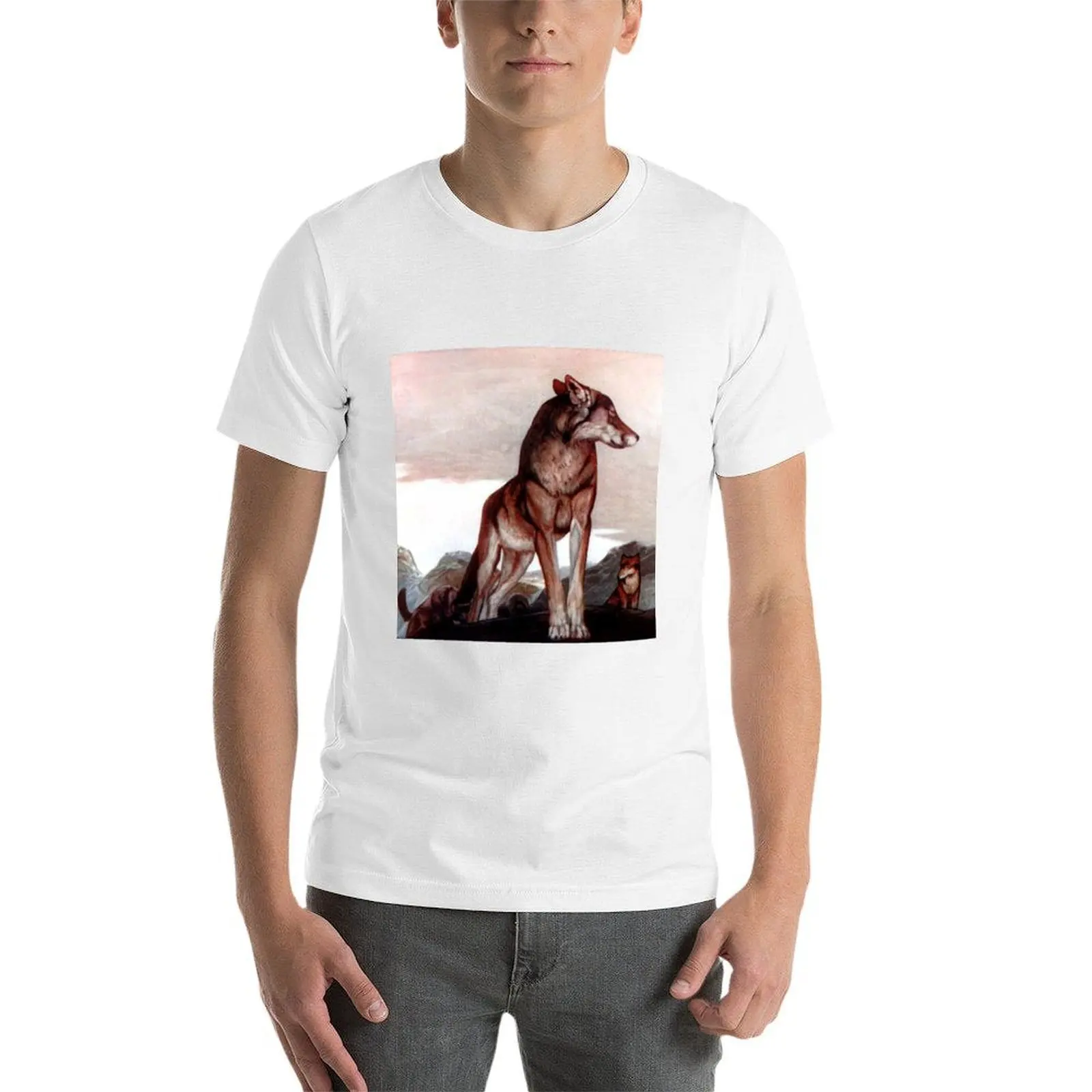 كتاب الغابة - Akela Lone Wolf - إدوارد يوليوس ديتمولد، موريس ديتمولد تي شيرت رجل تي شيرت جرافيك تي شيرت مع مطبوعات تي شيرت