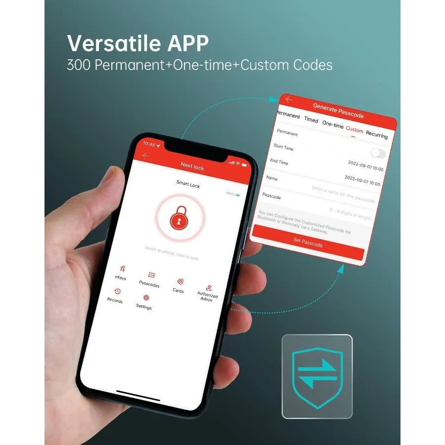 Slimme voordeurslotset met sleutelloze toegang en digitaal toetsenbord voor veilige toegang tot huis met AutoLock-functionaliteit en eenvoudig