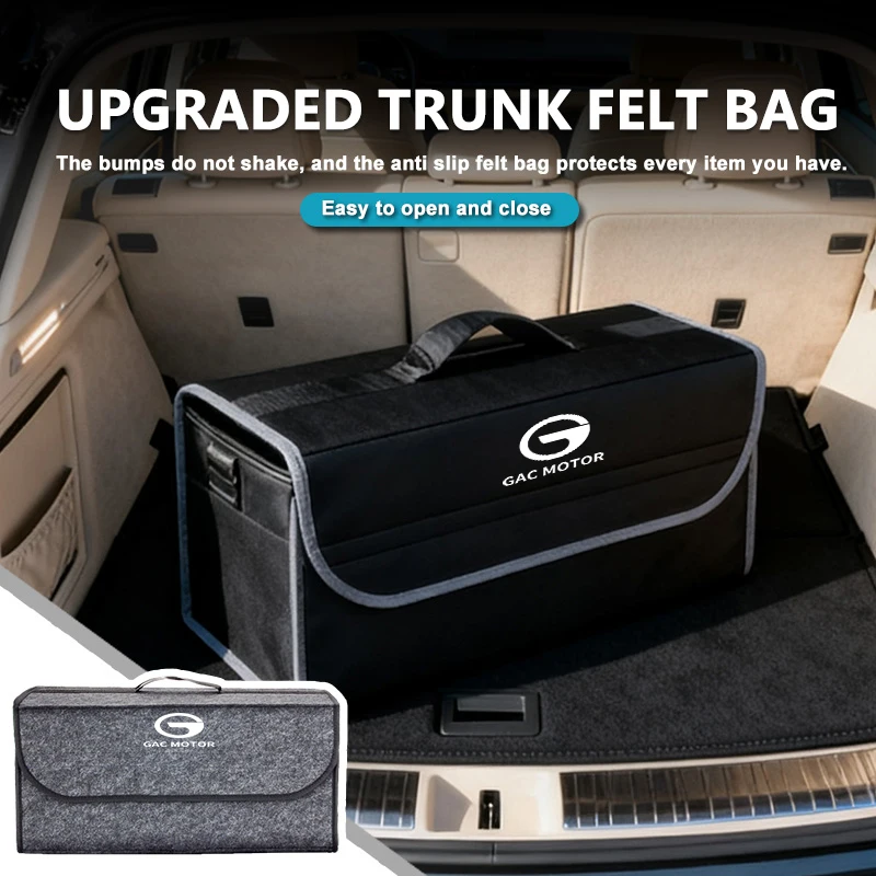 For GAC MOTOR Foldable Felt Car Trunk Organizer Storage Box Accessories Aion S Trumpchi Aion S GS3 GS4 GS5 GS8 GA4 GA6 Aion Y