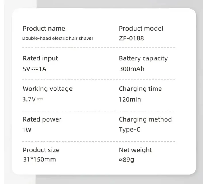 2-in-1 Kabelloser Wiederaufladbarer Elektrorasierer, Geeignet für Frauen - Doppelkopf-Bikini-Trimmer, Geeignet für Trocken- und Nassanwendung – Detail 6