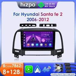 Hizpo Car Radio For Hyundai Santa Fe 2007 2006-2012 Multimedia Navigation 2 Din Android 2din Autoradio CarPlay Stereo Head Unit