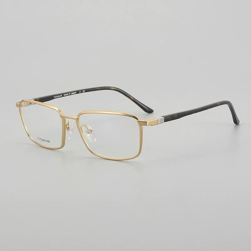 Belight Optik Putar 360 Derajat Desain Bisnis Titanium Murni Bingkai Pelek Penuh Kacamata Resep Pria SH2055T