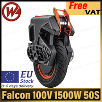 EU Stock Begode Falcon 100V 900Wh 50S Battery 1500W Motor Speed 67km/h Tubeless 15inch Tire Falcon 50GB Electric Unicycl