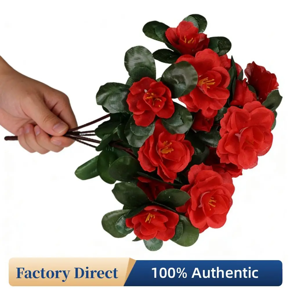 6 Paquetes de Geranios Artificiales para Exteriores, Flores de Seda con Apariencia Realista, Ramo de Geranios Artificiales, Flores Falsas Resistentes a los Rayos UV