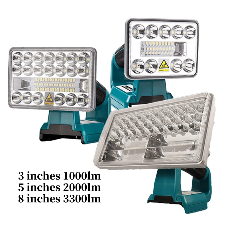 Polegada Led Lanterna ao ar Livre Holofotes Luz para Makita Bl1430 Bl1830 Bateria de Lítio Usb Iluminação ao ar Livre com Usb 3