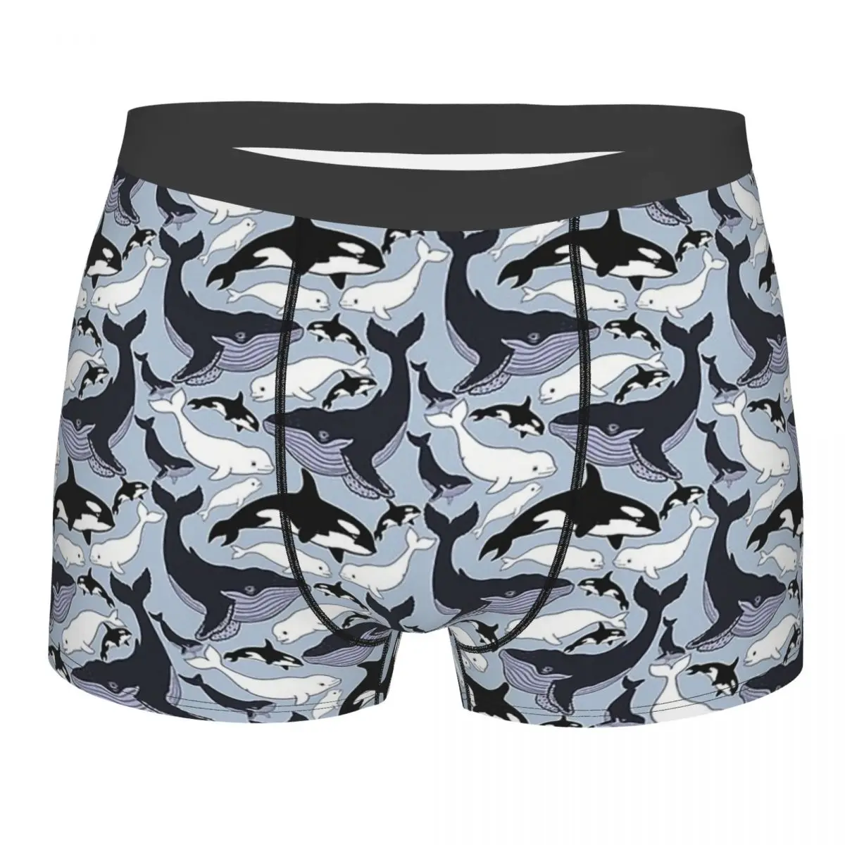 Orcinus Orca Whale Dolphin Beluga Underpants Homme Panties Men's Underwear Ventilate Shorts Boxer Briefs