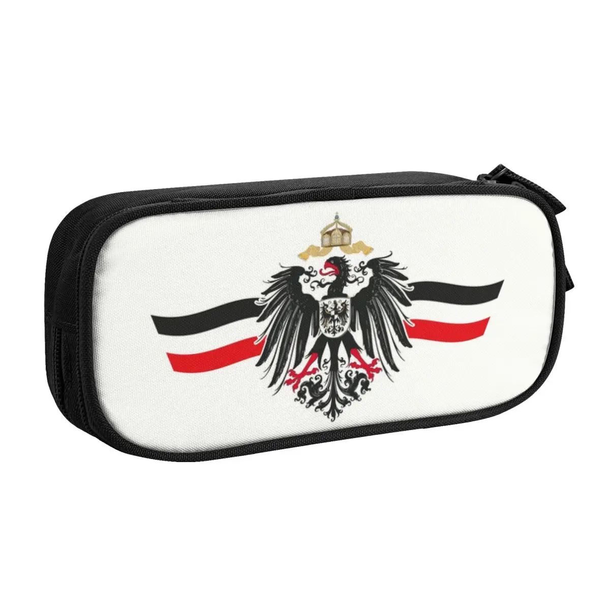 Korean German Empire Flag Pencil Case for Boys Custom Germany Imperial Eagle Coat of Arms Large Capacity Pen Box Bag Stationery