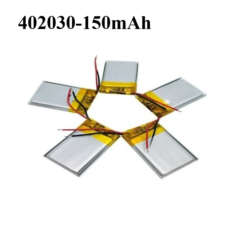 

402030 Полимерная литиевая батарея 150 мАч Bluetooth-динамик Маленькая настольная лампа Батарея для электронной книги Наушники Беспроводной телефон MP3/MP4-плеер