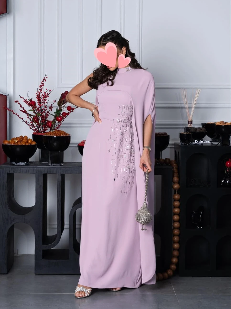 Oisslec Dress Elegant Vintage Sweet Pink Beads Cape Crystal New Customized Formal Occasion Prom Dress Evening Party Gowns