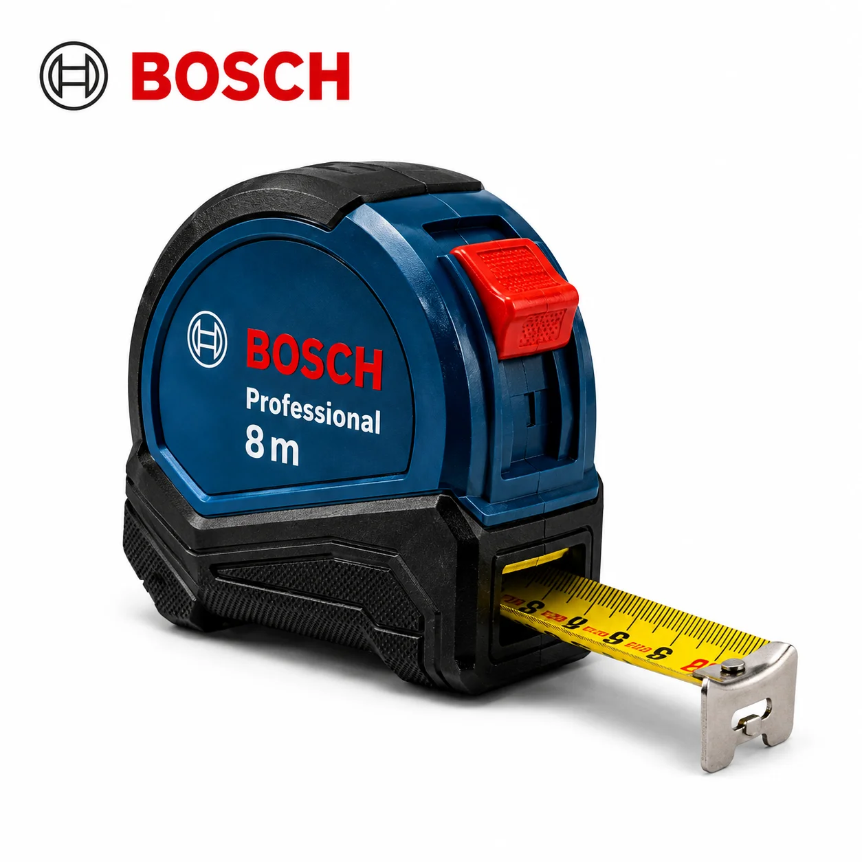 Bosch Professional 8m/26ft Tape Measure Auto Lock Magnetic Double Sided Class II Measuring Tape Steel Blade Metric Inch