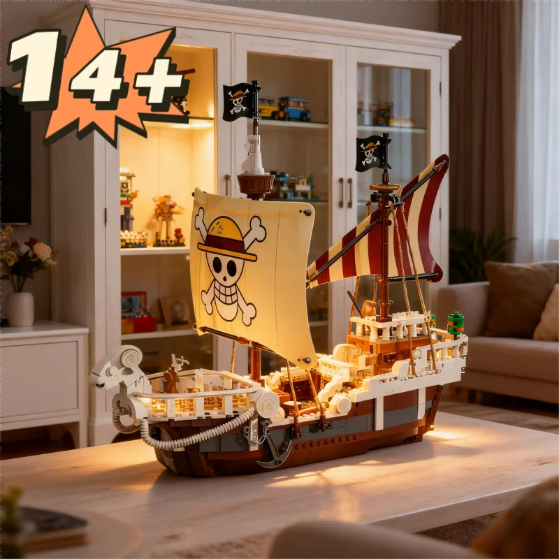 Petit Pirate 1376 pièces échelle numérique personnalisé puzzle cuirassé MOC 75639 modèle artisanat costume bricolage assemblage créatif cadeaux de noël