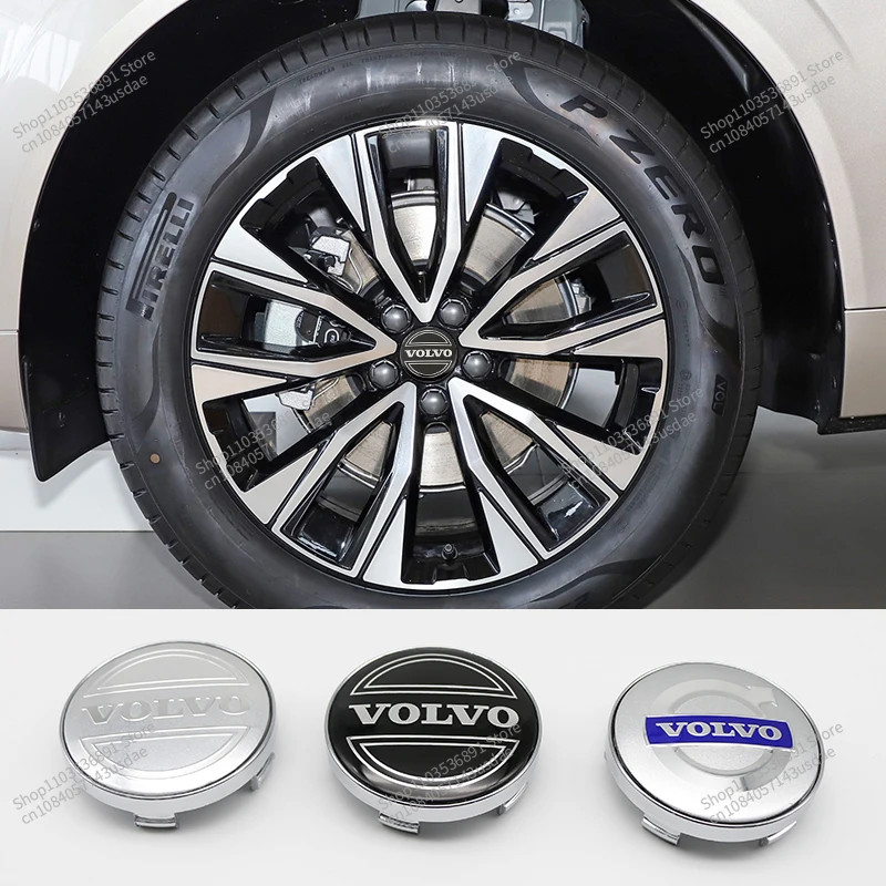 4pcs 56/60mm Car Wheel Center Hub Cap Stickers Wheel Hub Covers For Volvo Rdesign T6 AWD C30 C70 S40 S60 S70 S80 S90 V40 XC70