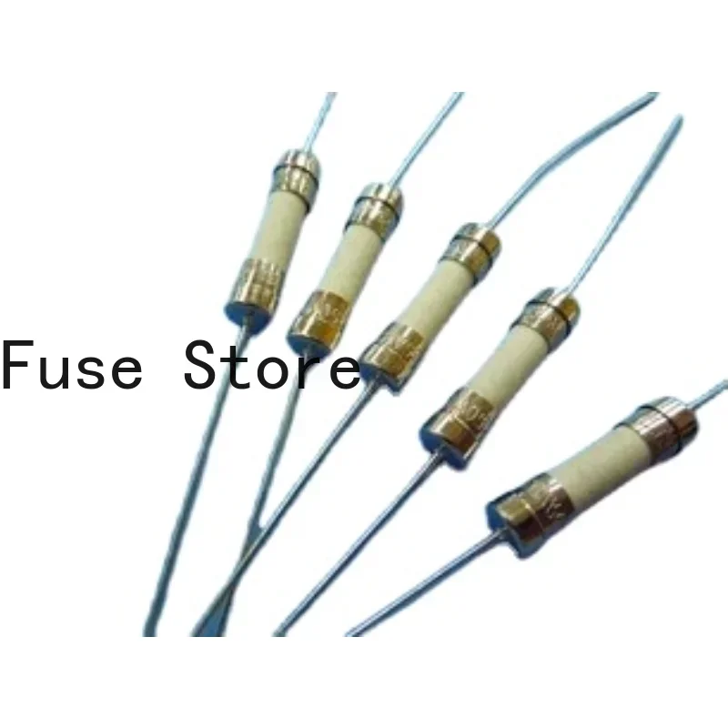 10PCS 5*20mm Double Cap Ceramic Fuse Tube With Lead Fast Break, Slow Break Type 500MA 0.5A 250V