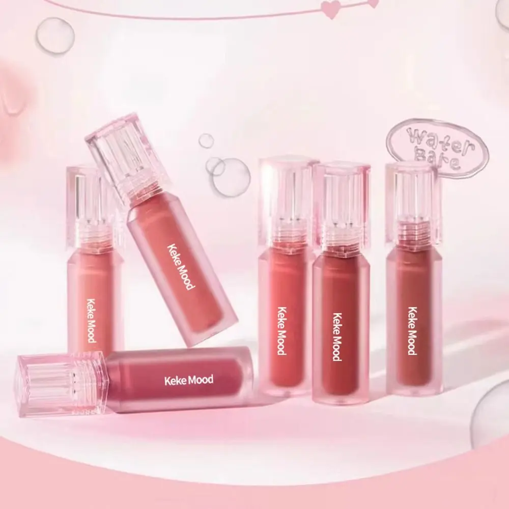 Deep Moisturizing Mirror Water Lip Gloss Long Lasting 6 Colors Bucket Lip Glaze Red Waterproof Velvet Matte Lipstick Women