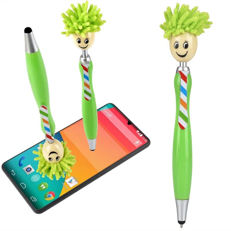 Imagem -03 - Caneta Stylus Mop Topper Canetas Esferográficas Limpador de Tela Espanador para Crianças Tela Sensível ao Toque Telefones Papelaria 100 Pcs em 1