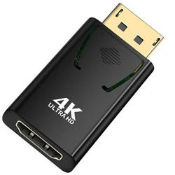 Адаптер DisplayPort-HDMI-совместимый, DP «штырь-гнездо», HDMI-совместимый кабель для видео и аудио, HD 4K 1080P для ПК, ТВ, ноутбука