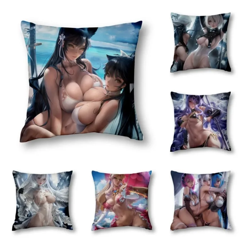 Juste de coussin décorative sexy pour la maison, taie d'oreiller Anime, salon, canapé, Rick