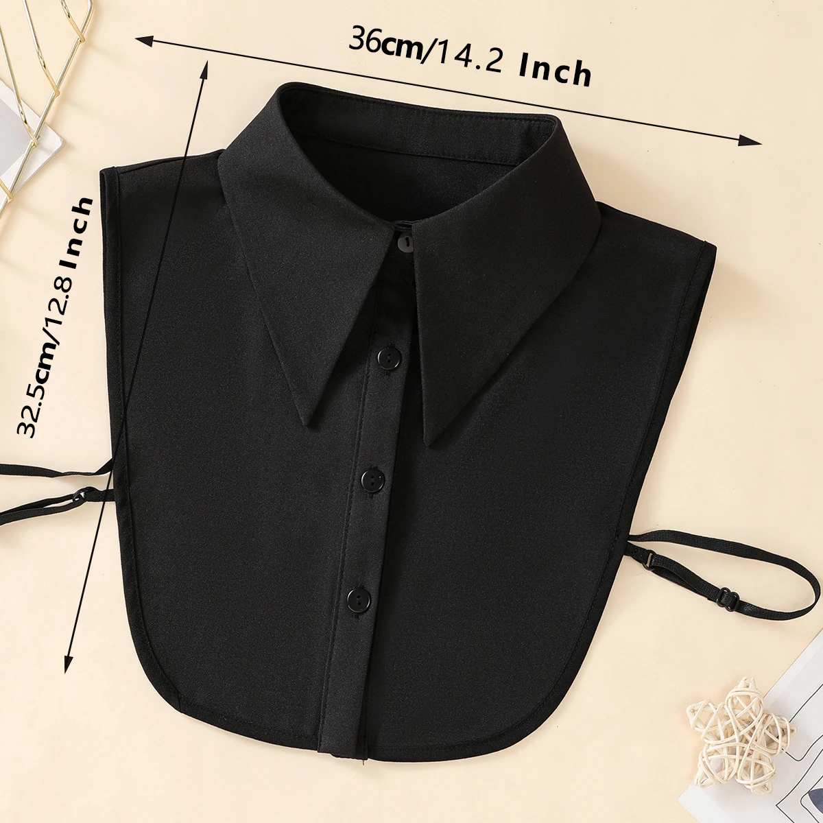 Women\'s Fashionable and Elegant Encrypted Chiffon Fake Collar Half Shirt Detachable Versatile Accessory Collar XF-C1