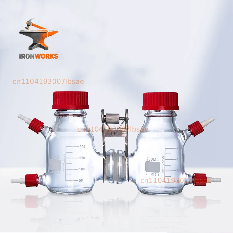 Reactor,, H-type microbial fuel cell, 50ml 100ml 250ml 500ml 1000ml