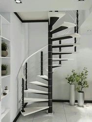 Customize the new steel-wood spiral staircase indoor household attic jump compound handrail guardrail