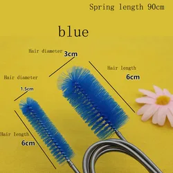 Aquarium Cleaning Brush for Water Filter Pump Pipe Air Tube Hose Stainless Steel Fish Tank Brush Water Pump Accessories