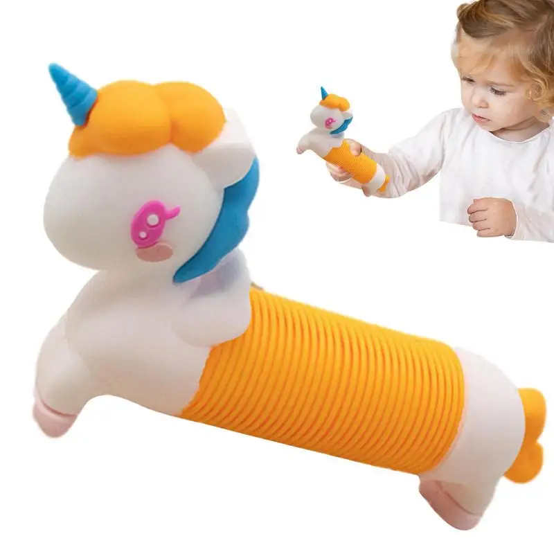 

Stretch Tube Puzzle Toy Novelty Stress Relief Toy Educational Cartoon Telescopic Giraffe Shape Sensory Toy For Toddlers Kids