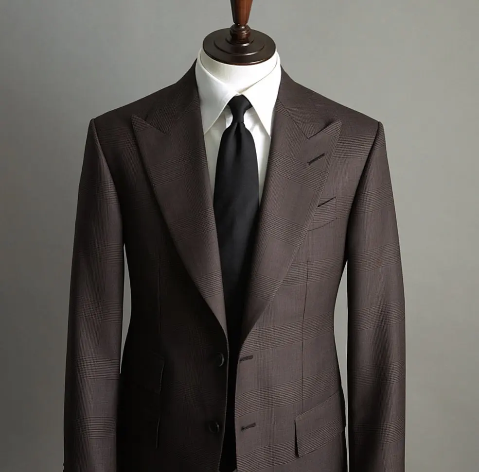 Traje-Blazer formel à carreaux pour hommes, olympiques de bureau d\'affaires, pantalons de smoking de marié de mariage, 138 zones, 2 pièces