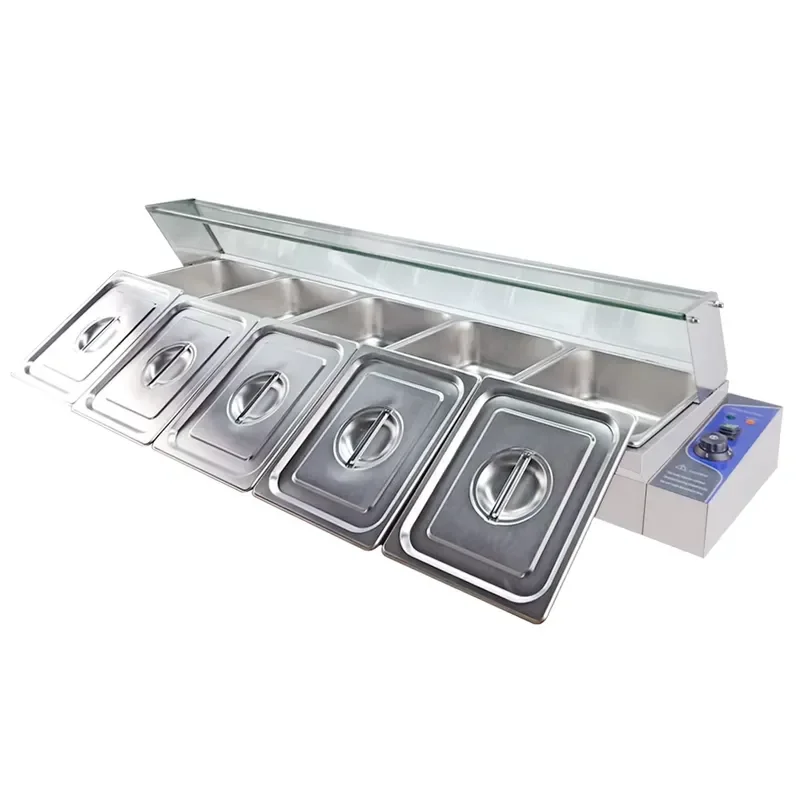 Restaurant Kitchen Equipment Buffet Equipment Electric Bain & Marie with Faucet Food Warmer Display