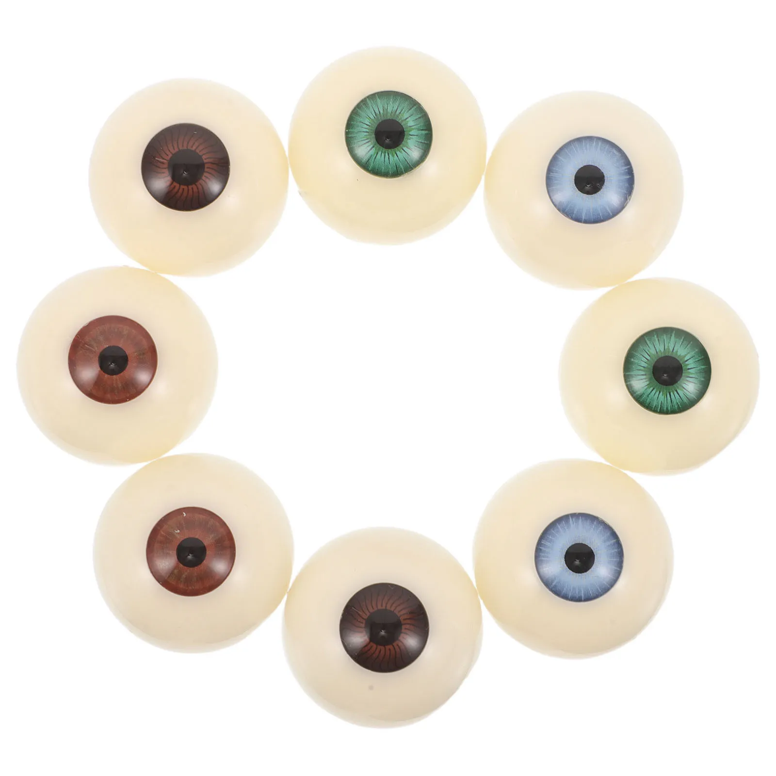 

8Pcs Halloween Eyeball Realistic Acrylic Half Round Fake Eyes for Craft Decoration Props Eye Balls