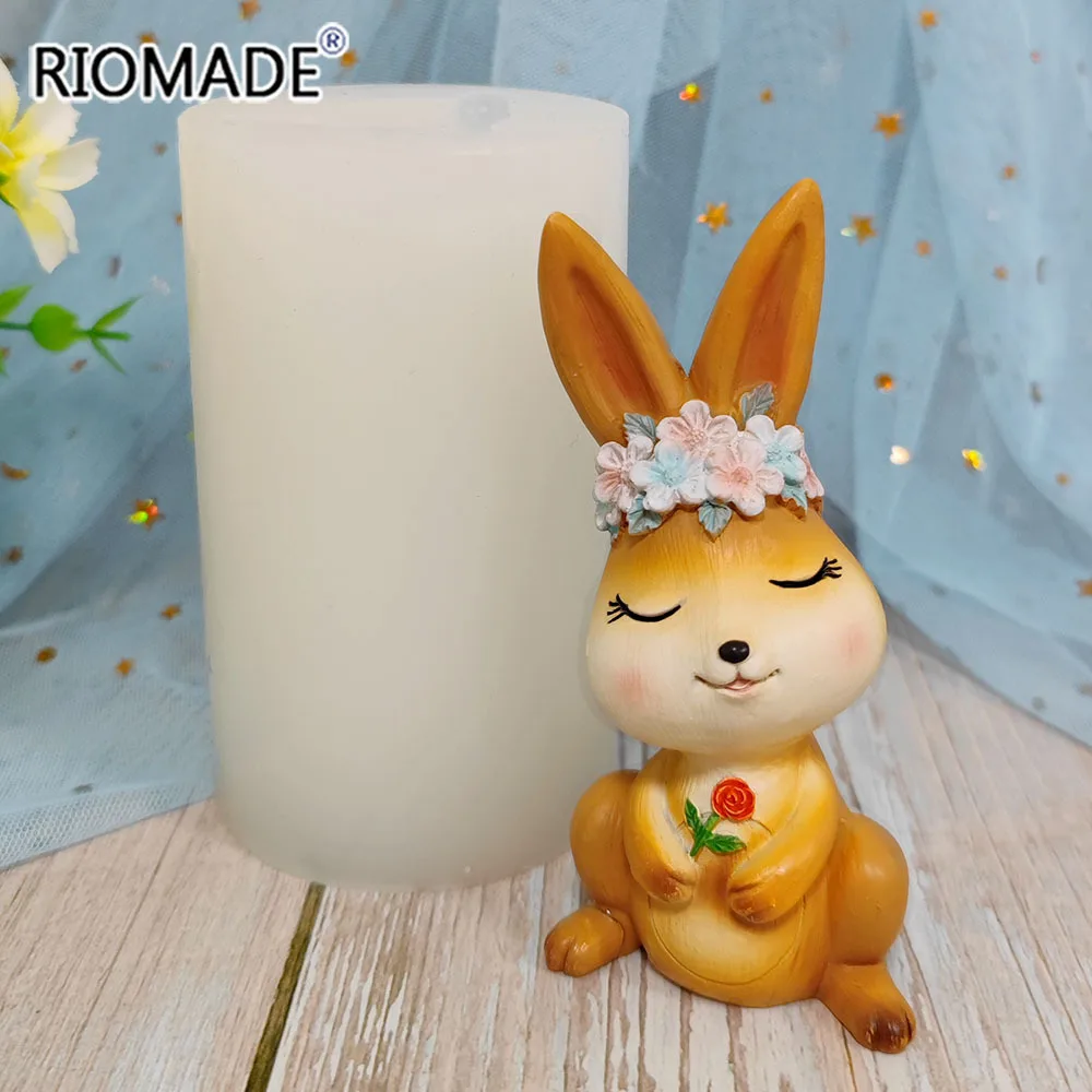 3D Rabbit Silicone Mold For Cake Decorating Tools DIY Candle Resin Gypsum Soap Making Chocolate Desser Mousse Baking Mould