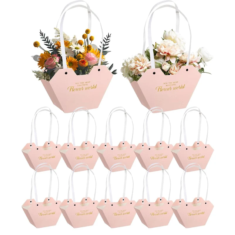 

Flower Bag Portable Foldable Long Lasting Universal Present Packing Flower Box Party Gift Box Wedding Valentine'S Day