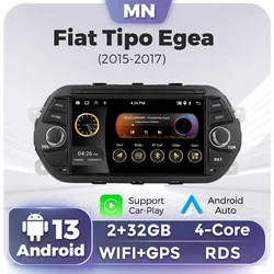 MEKEDE Android13 RDS Car Radio Multimedia Video Player For Fiat Tipo Egea 2015-2017 7Inch GPS Navigation Wireless Car-Play+Auto