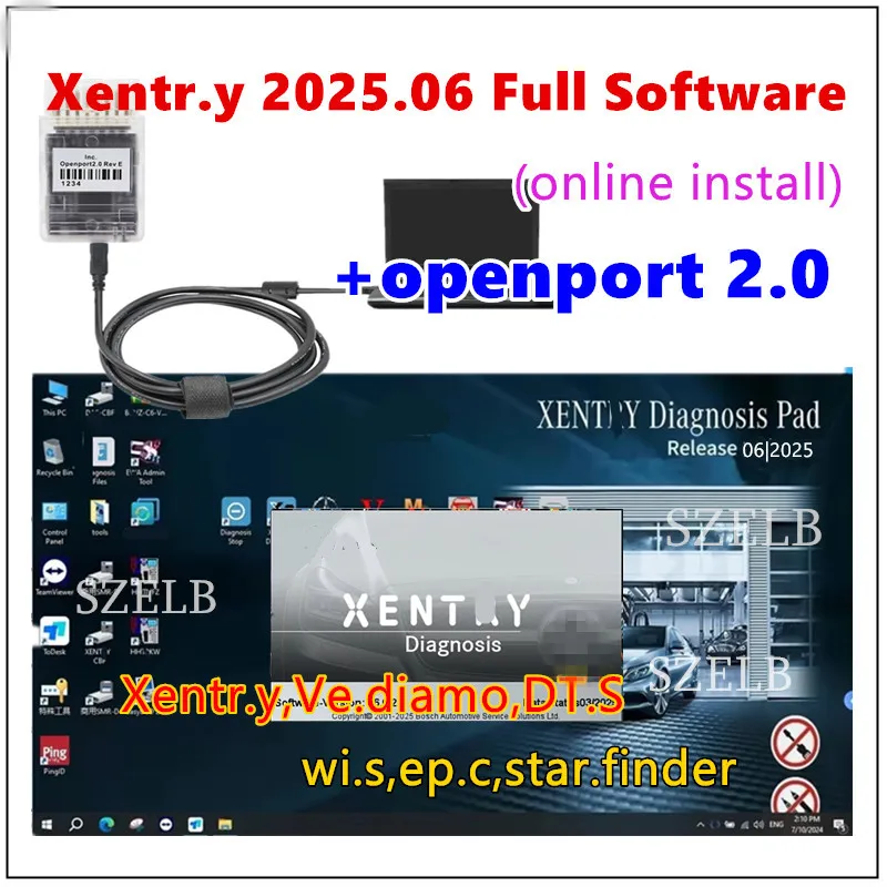 

Xentry 2025.06 Полное программное обеспечение Vediamo DTS WIS EPC Starfinder Онлайн-установка + кабель Tactrix Openport 2.0 J2534 для автомобилей MB