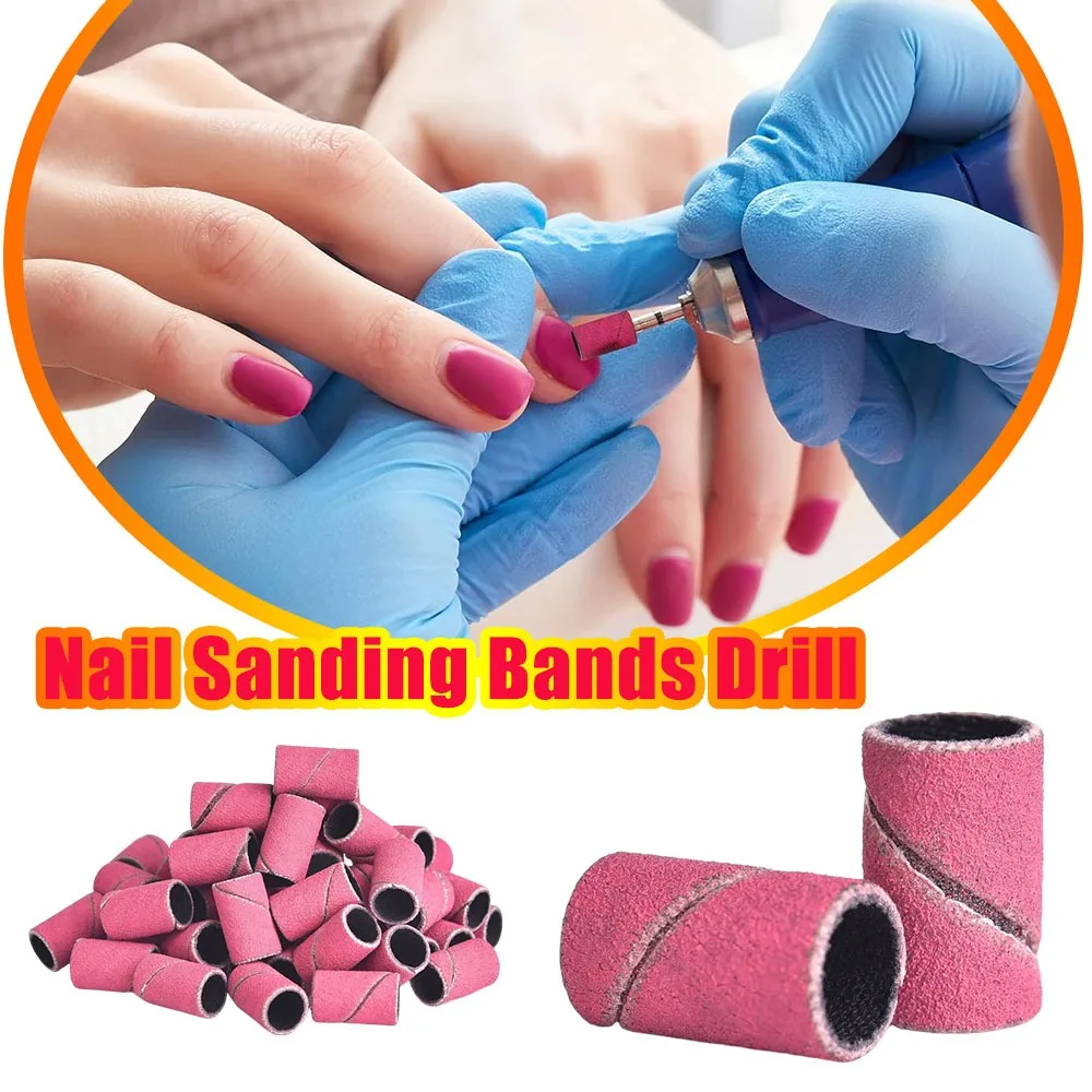 

Набор цветных шлифовальных колец для ногтей с мандрелями для электрической машинки для маникюра и педикюра, для домашнего и салонного использования