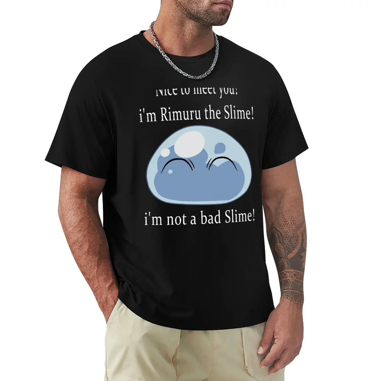 That Time I Got Reincarnated as a Slime - Rimuru i'm not a Bad Slime T-Shirt vintage Blouse mens t shirts casual stylish