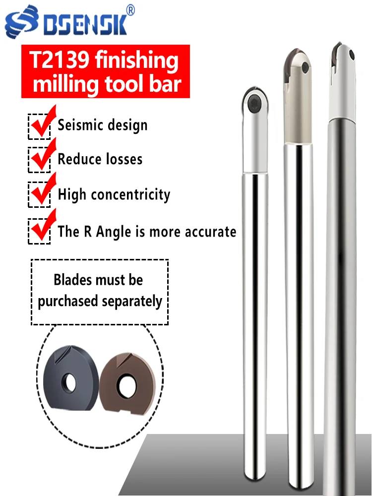 

BSENSK T2139 фрезерование шарового конца tool bar ball half round tool bar 8R4 10R5 12R6 16R8 20R10 R12.5