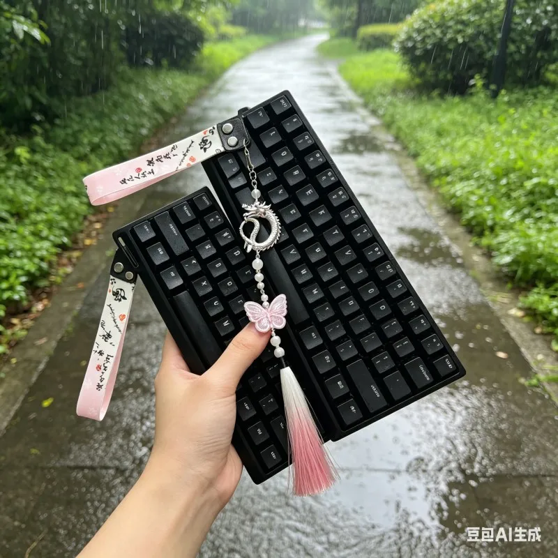 

НОВЫЕ ремешки для клавиатуры Wooting 60HE: магнитные, в стиле аниме, ретро, китайском стиле, Y2K