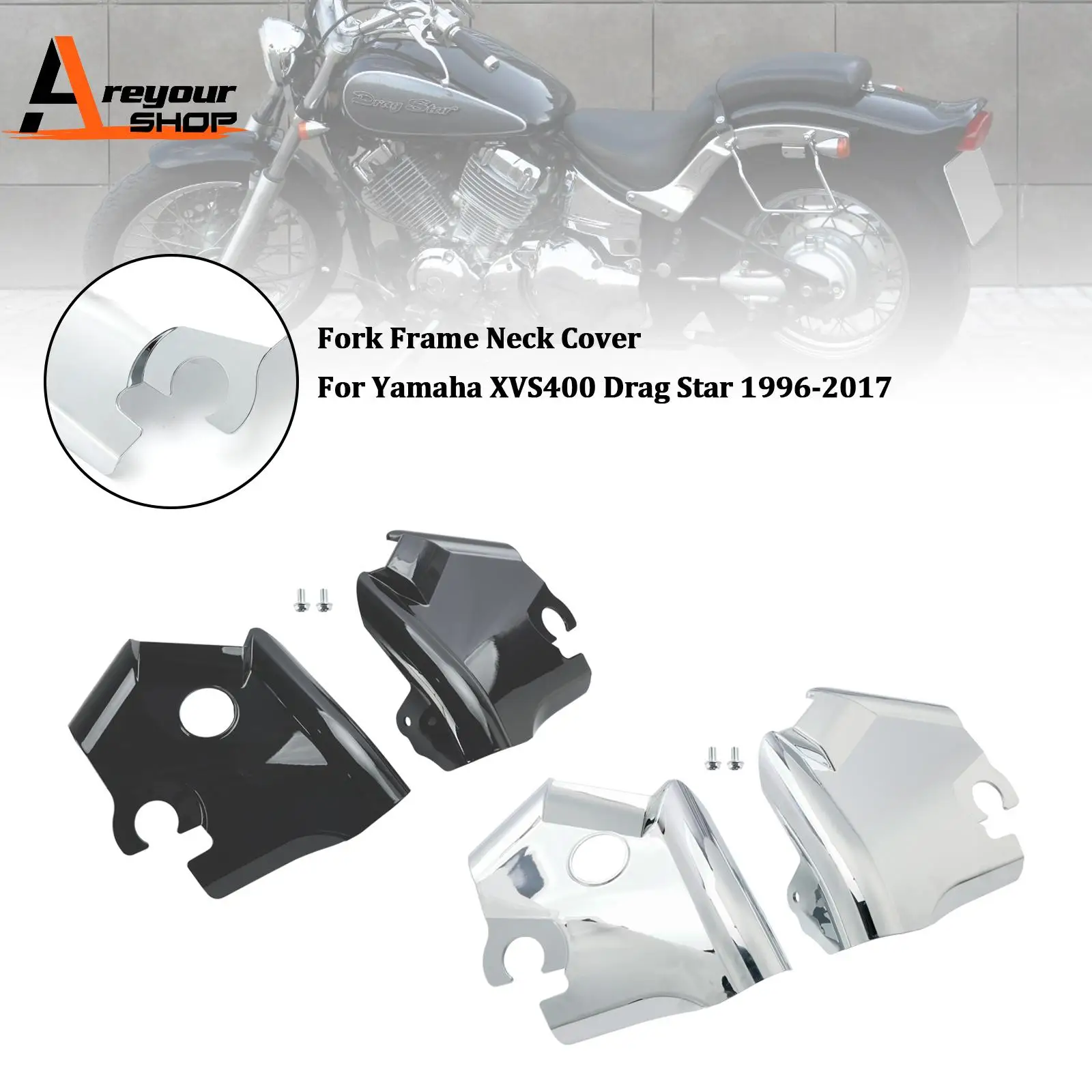 

Накладка на шею рамы вилки для Yamaha XVS400 XVS650 Drag Star V-Star 650 97-03